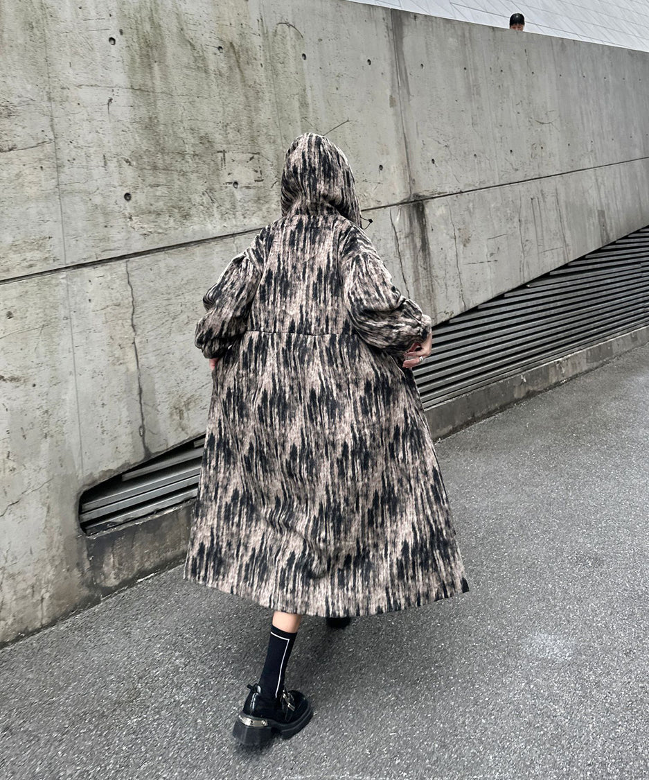Brushed Hoodie Coat