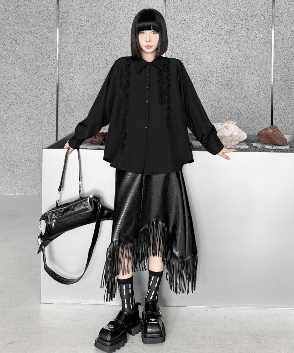 Frill line blouse