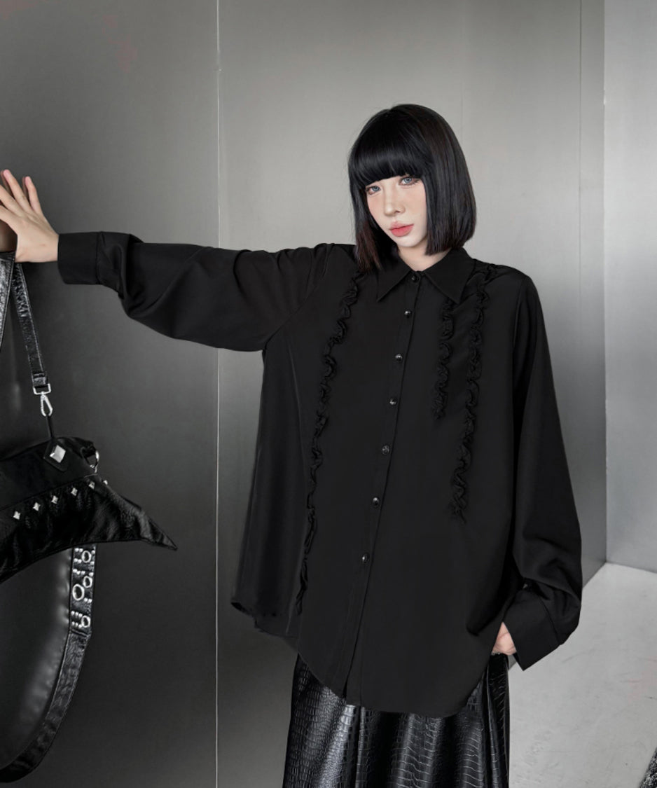Frill line blouse