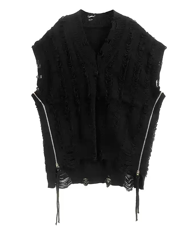 Side-zip knit vest