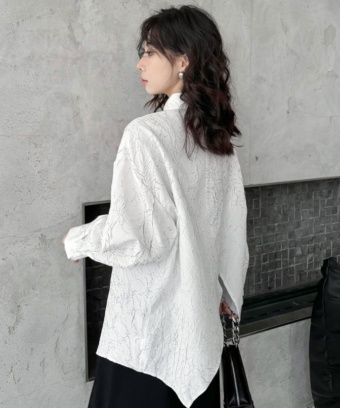 Wrinkle print blouse