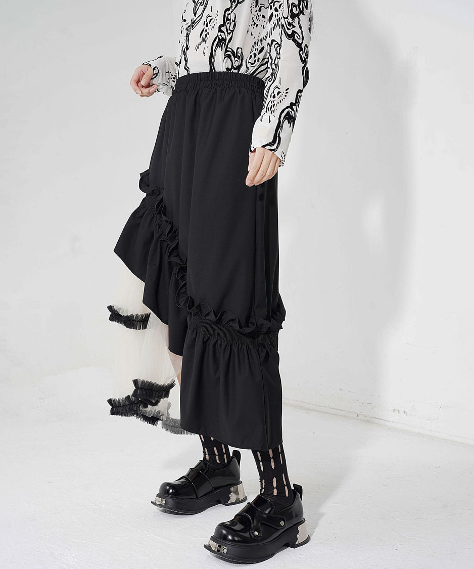 tulle layered skirt