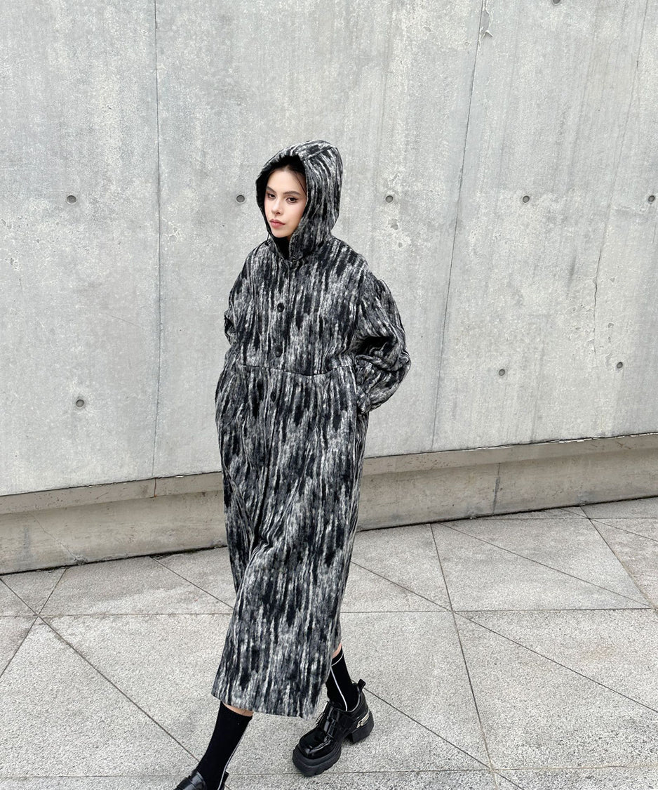 Brushed Hoodie Coat