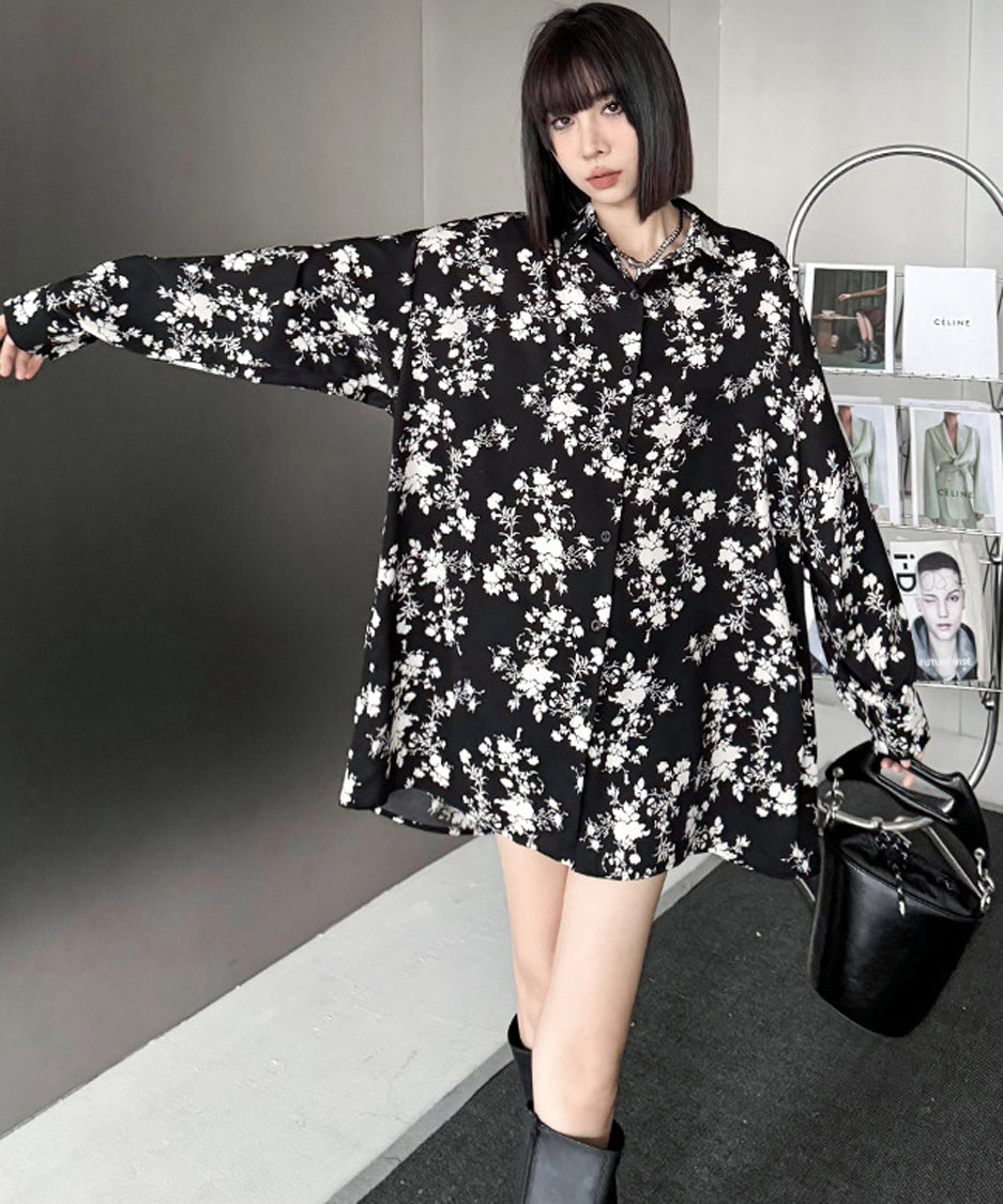 Printed loose blouse