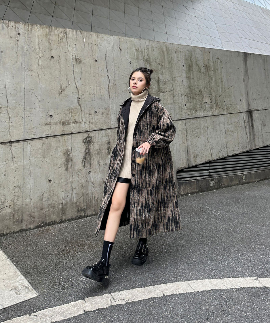 Brushed Hoodie Coat