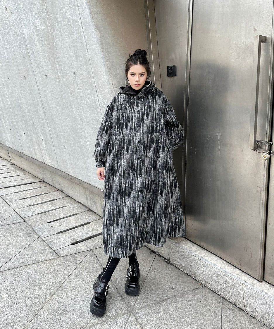 Brushed Hoodie Coat