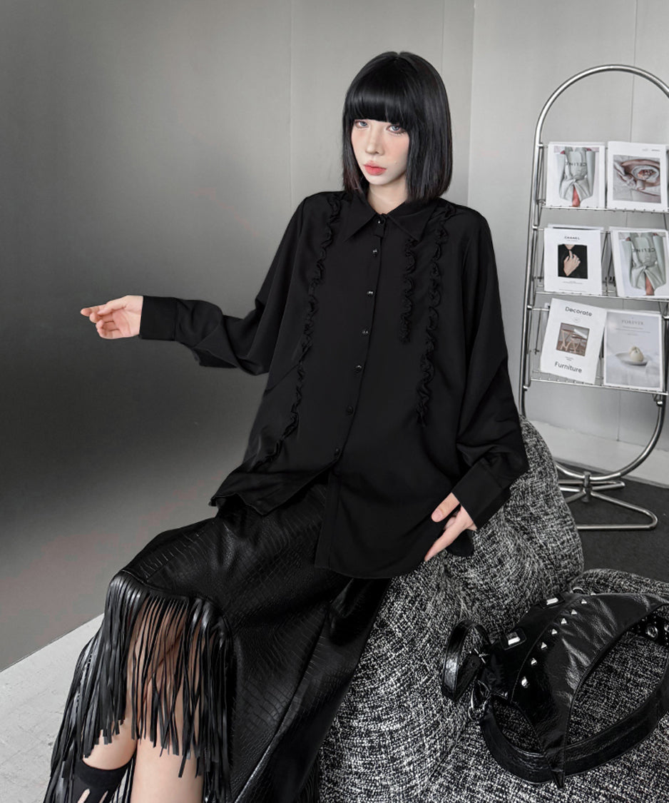 Frill line blouse