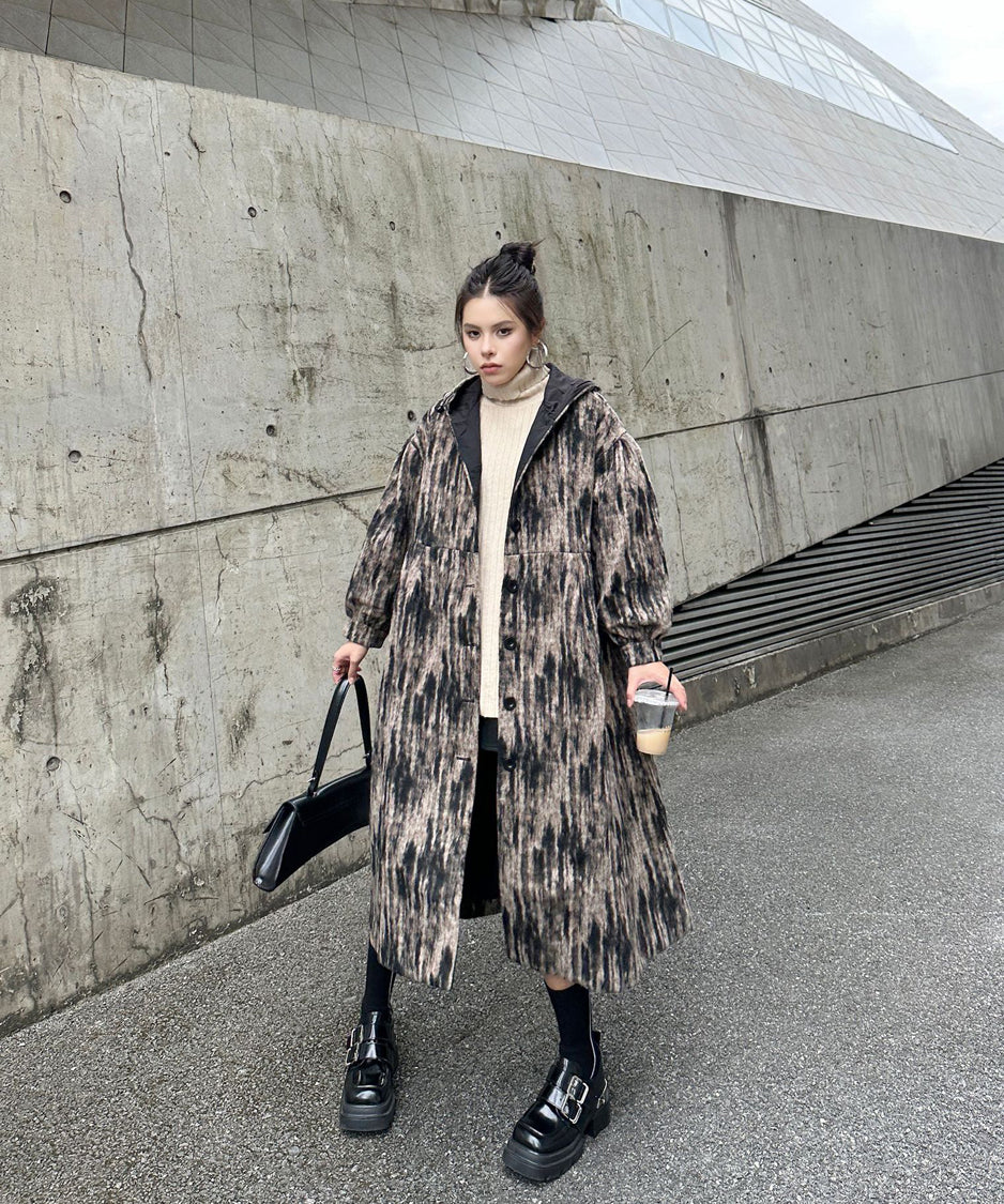 Brushed Hoodie Coat