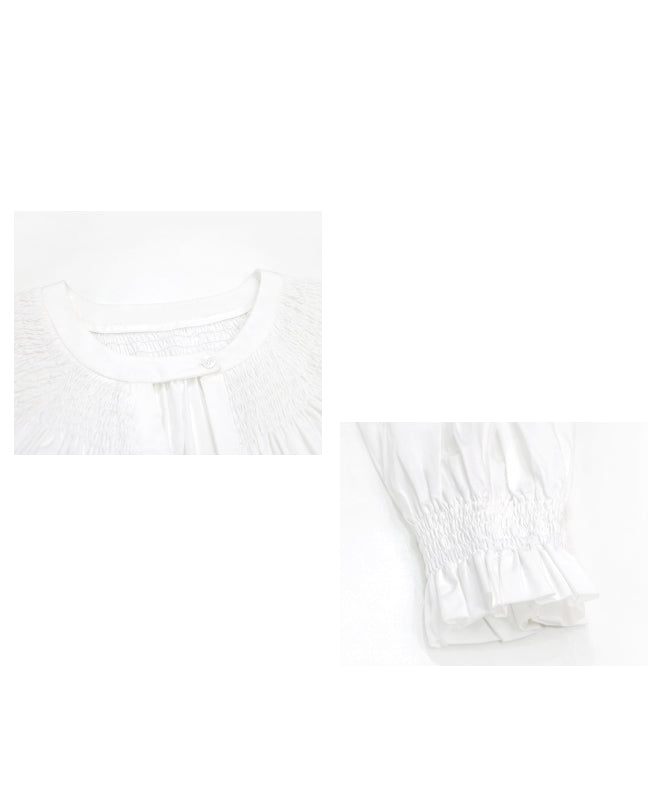 shirred blouse