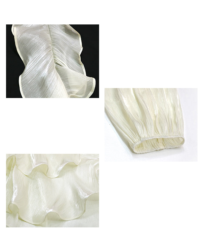 See-through ruffle dress