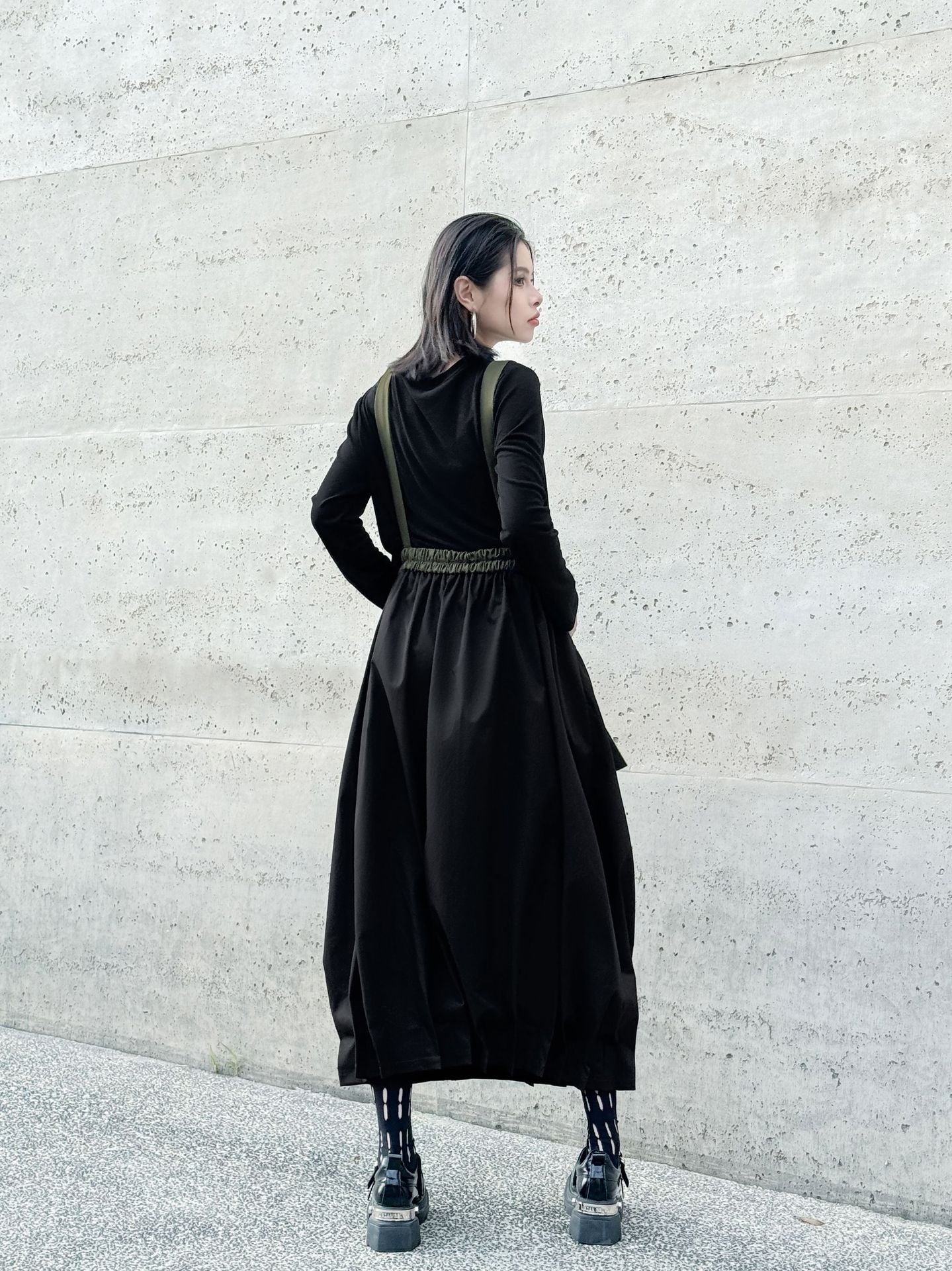 Hem Tuck Suspender Skirt