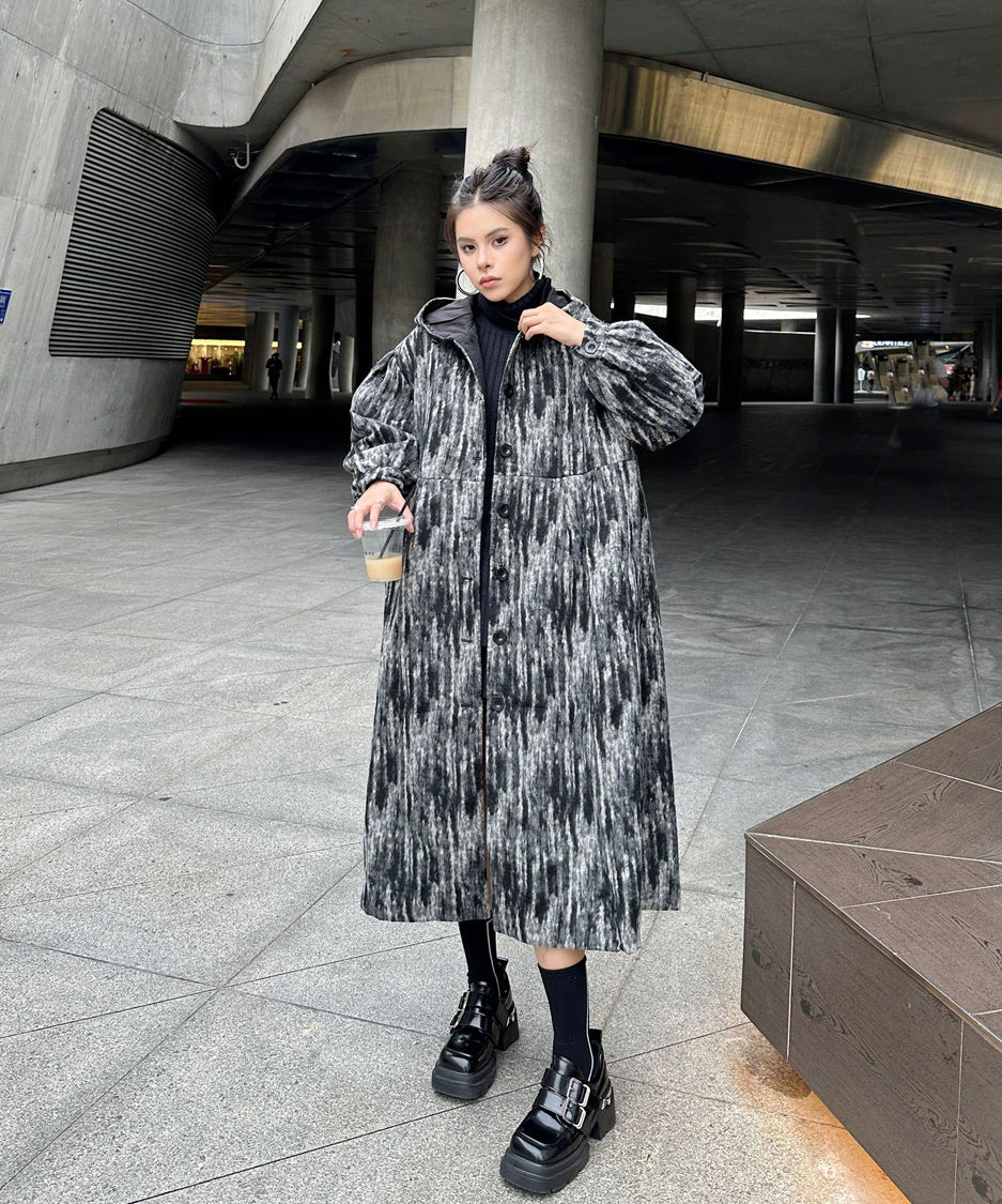 Brushed Hoodie Coat