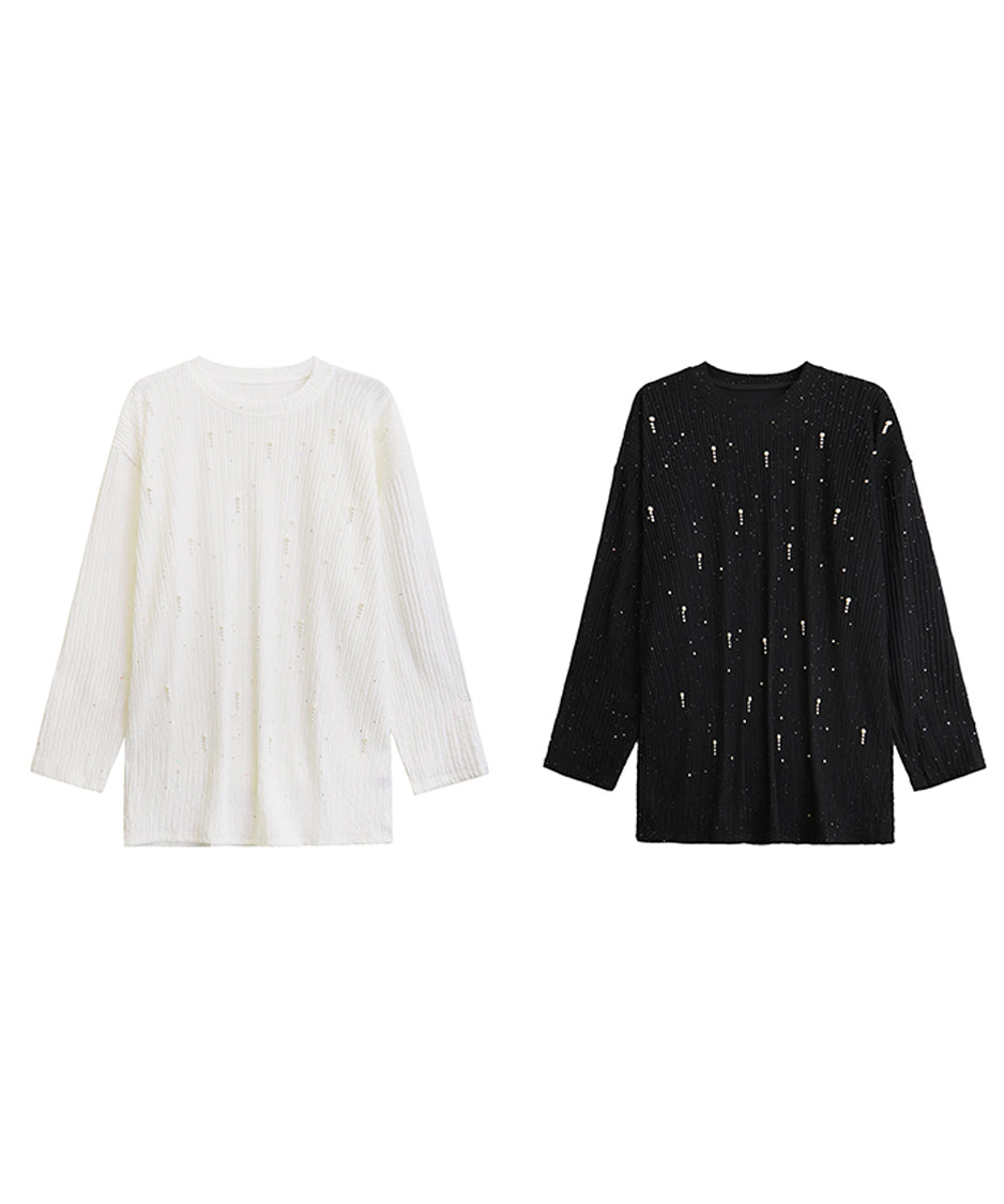 Pearl loose silhouette top