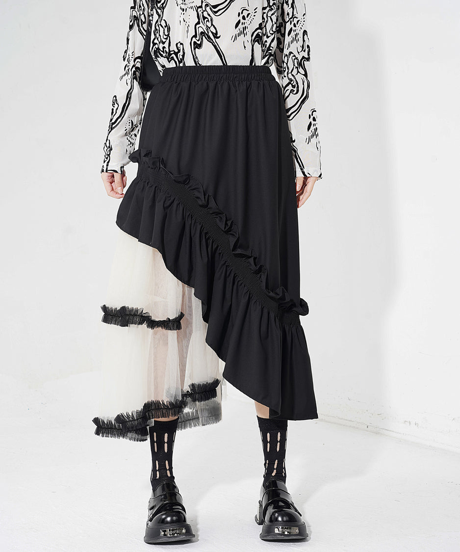 tulle layered skirt