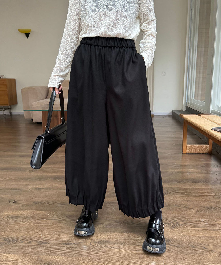 Cropped wide pants