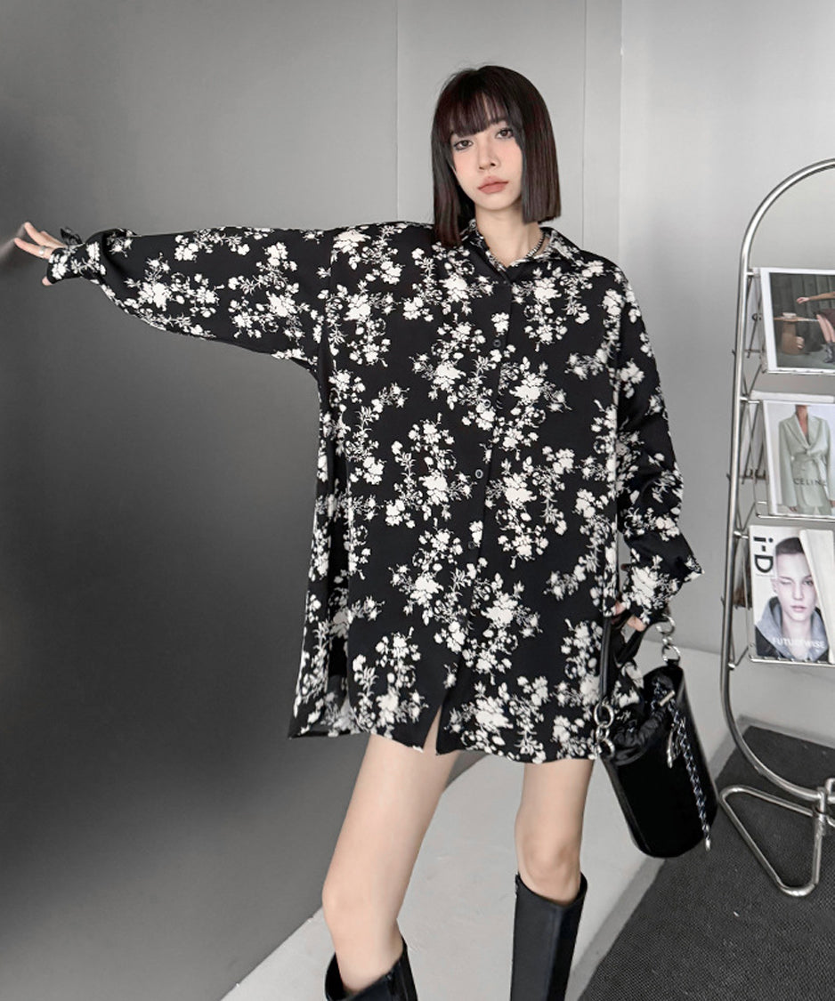 Printed loose blouse