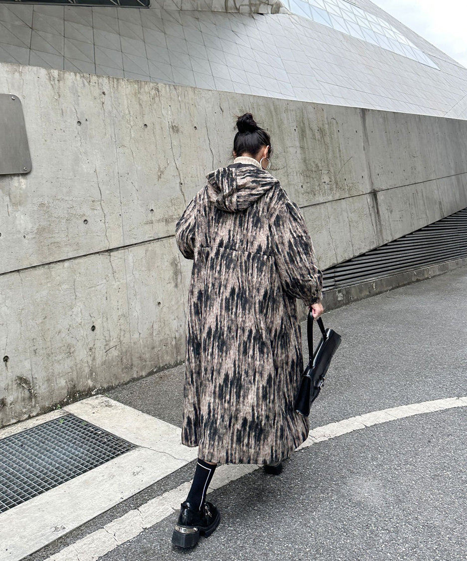 Brushed Hoodie Coat