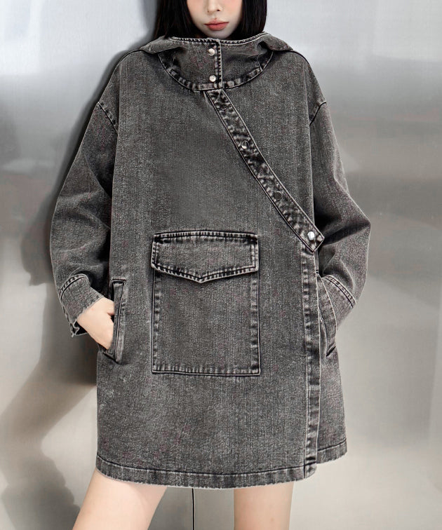 Distressed denim jacket