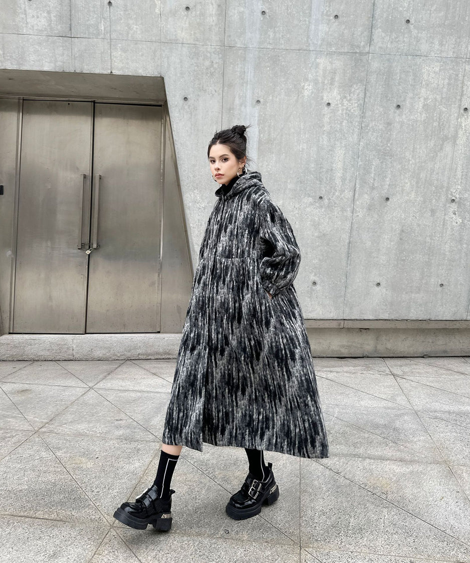 Brushed Hoodie Coat