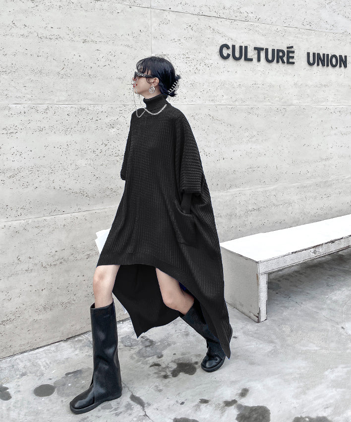 Bat sleeve knit dress