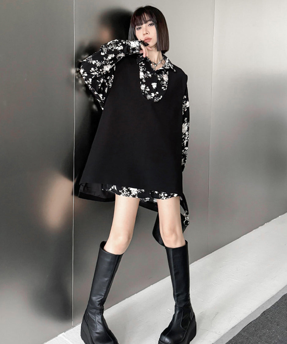 Printed loose blouse