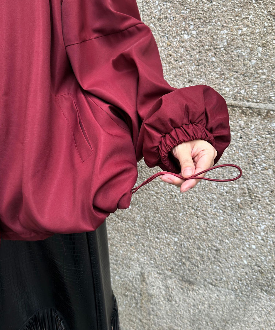 Bat Sleeve Zipper Blouson