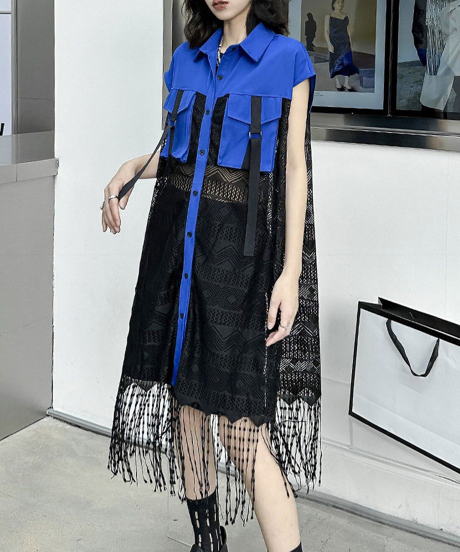 Fringe lace vest