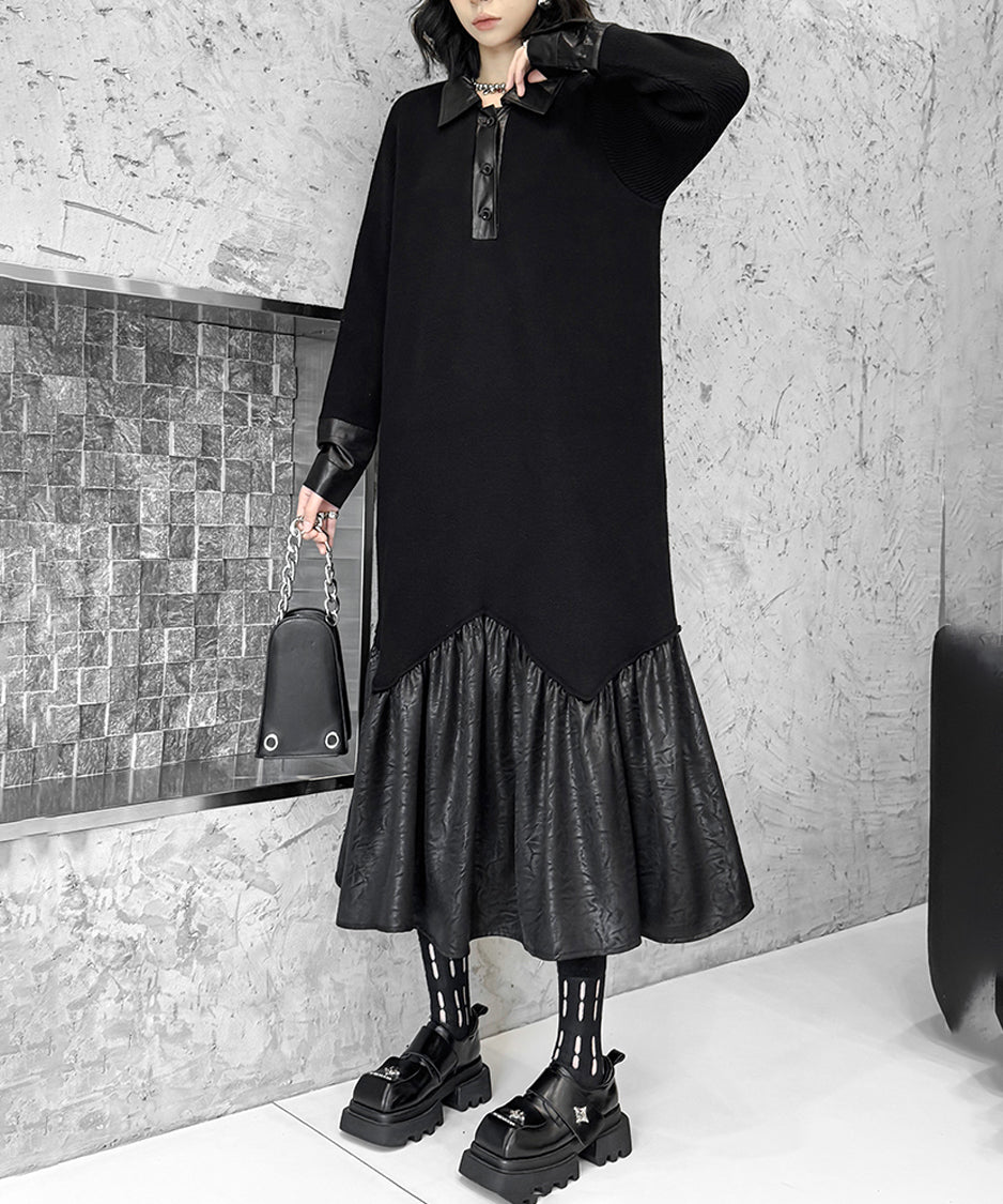 patchwork knit dress