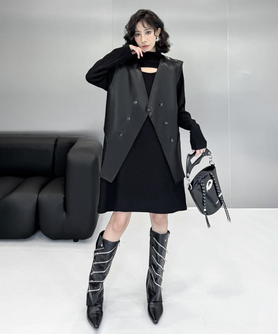 Half Turtleneck Dress