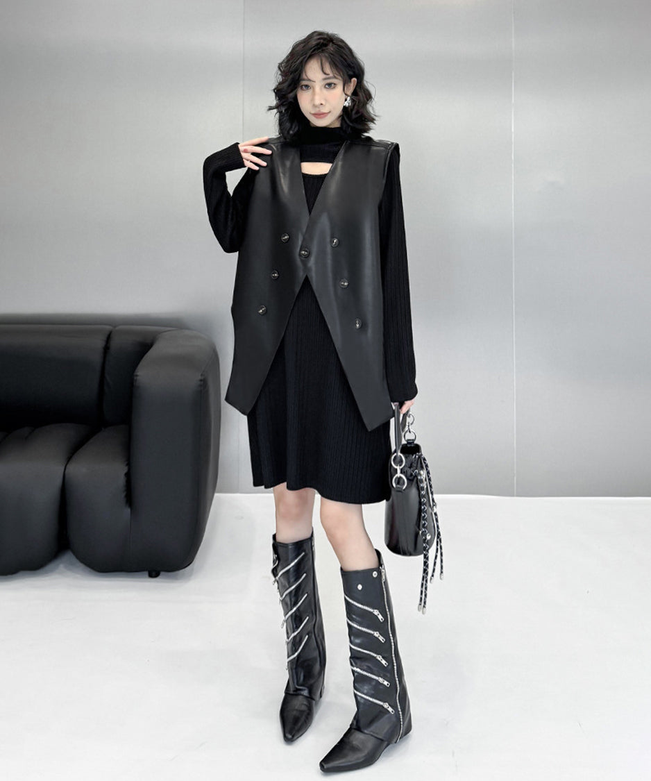 Half Turtleneck Dress
