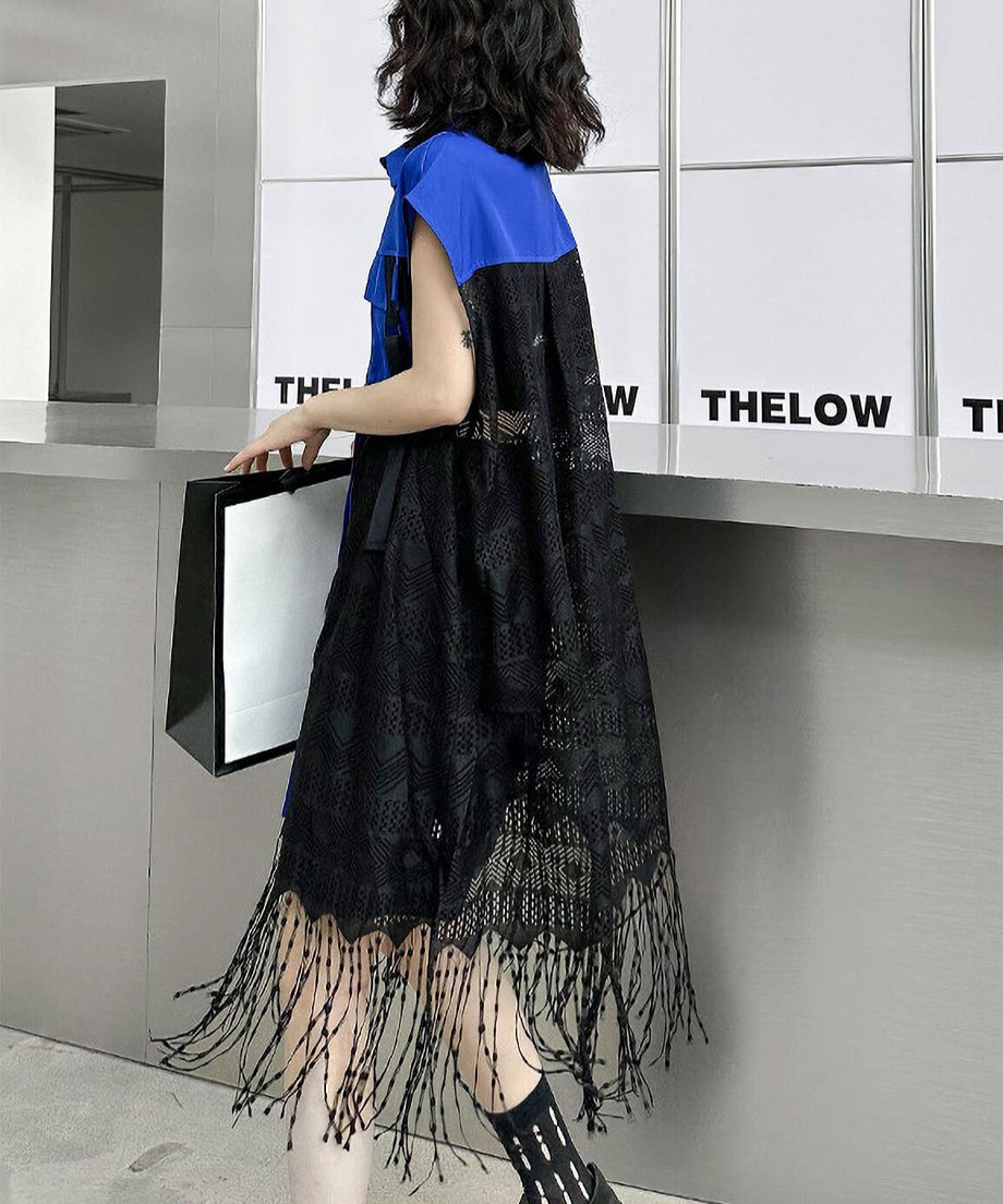 Fringe lace vest