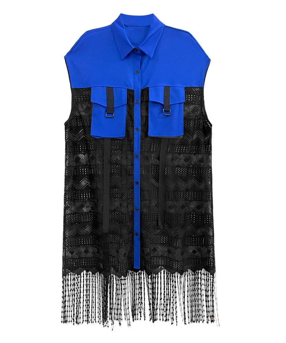 Fringe lace vest