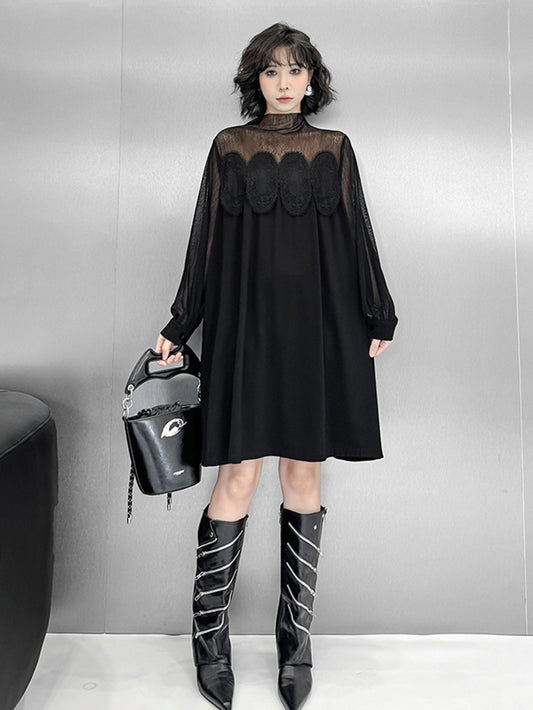 メッシュスプリットドレス