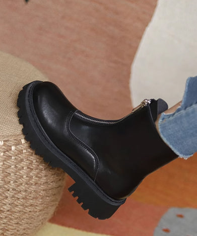 Center zip boots