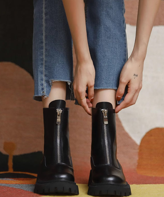 Center zip boots