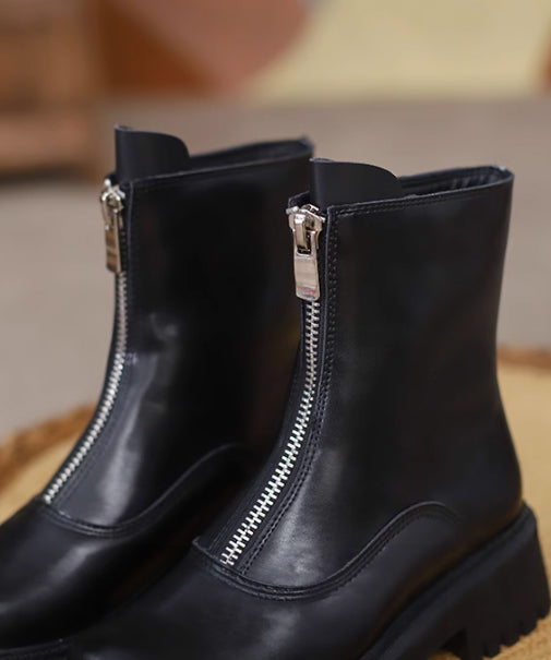 Center zip boots