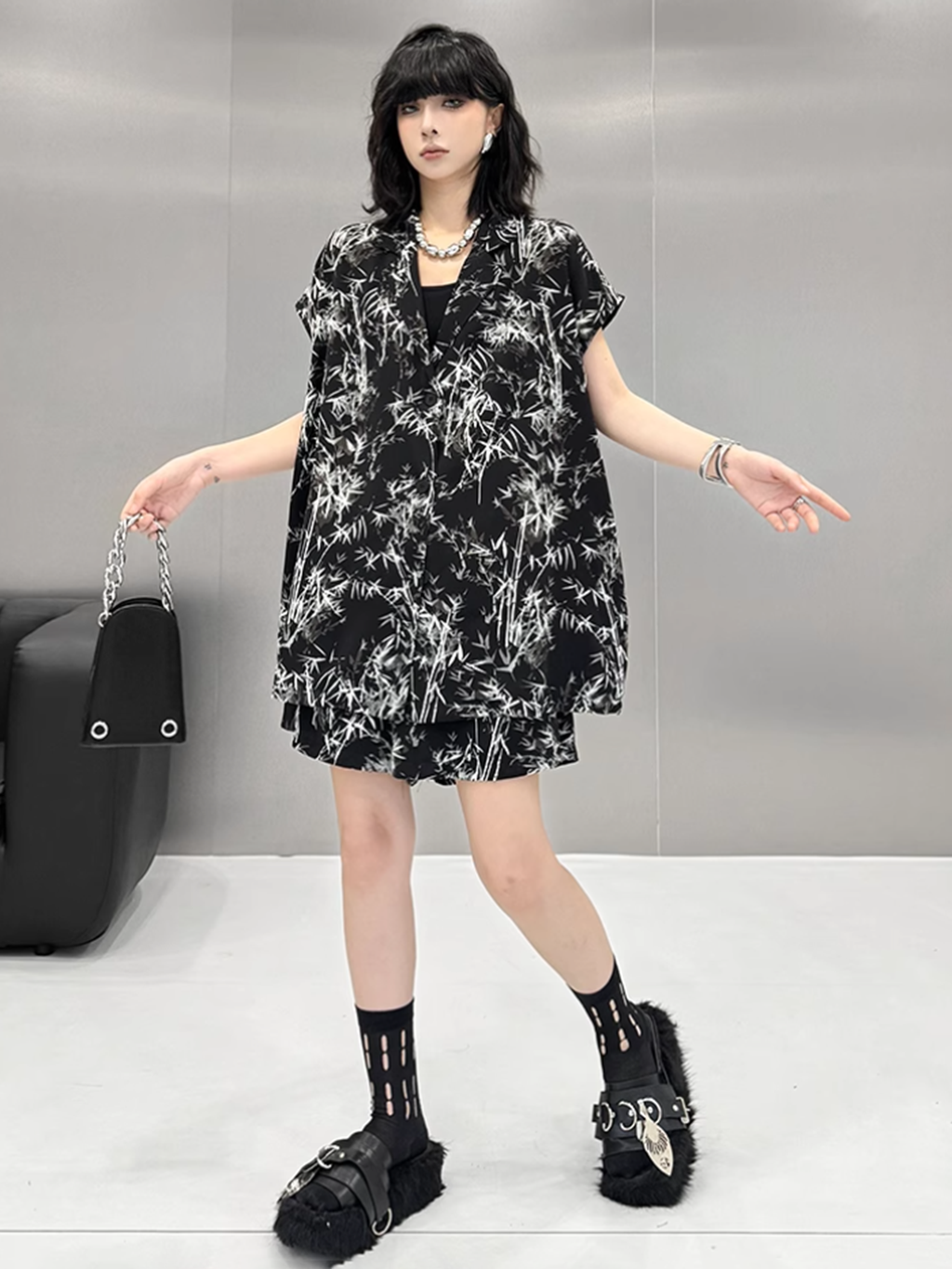 バンブーシャドートップス&ショーツ