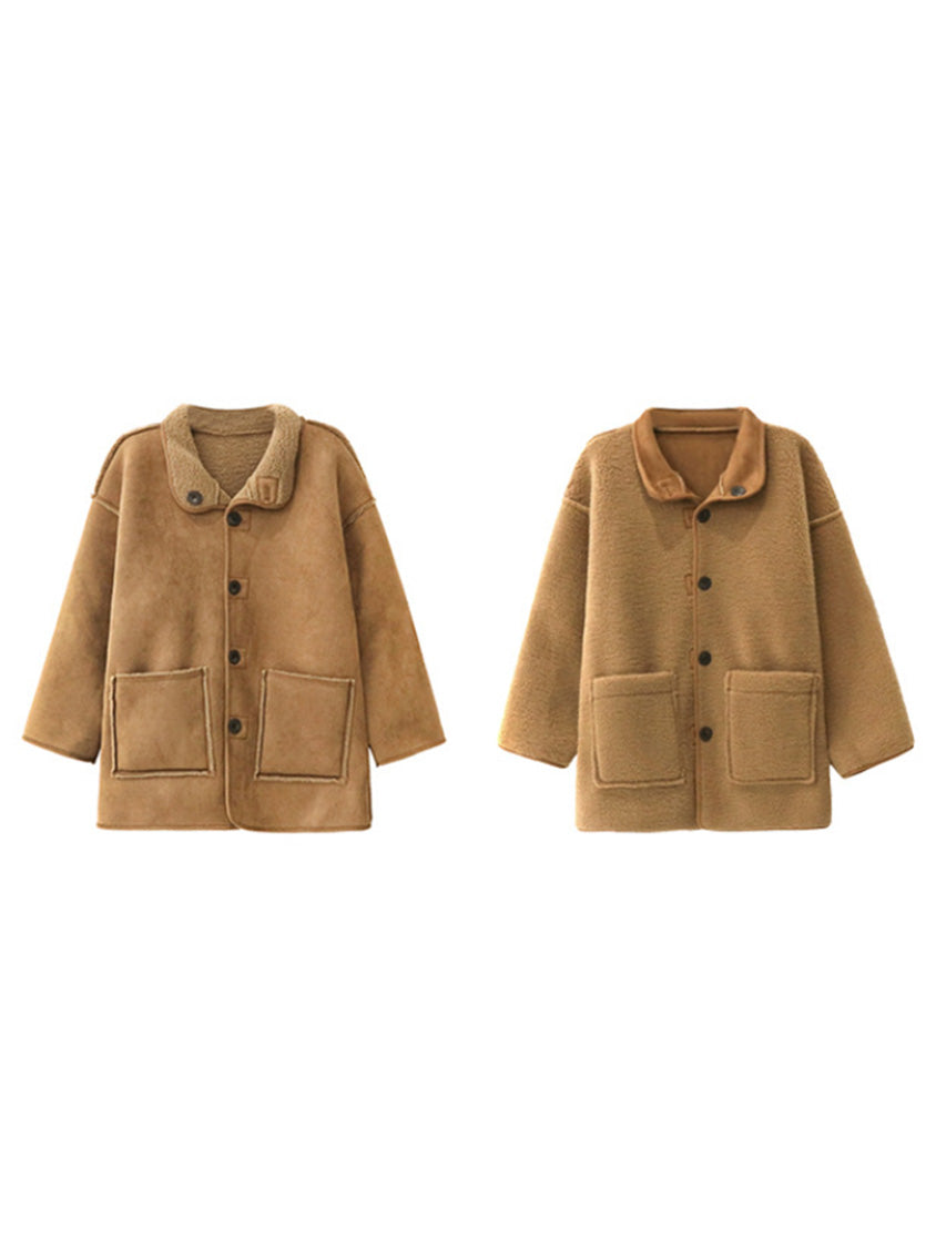 リバーシブルボアコート