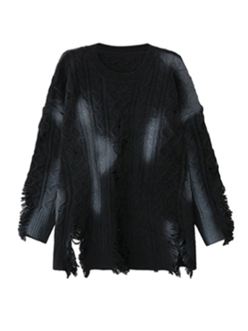 ダメージグラデケーブルセーター