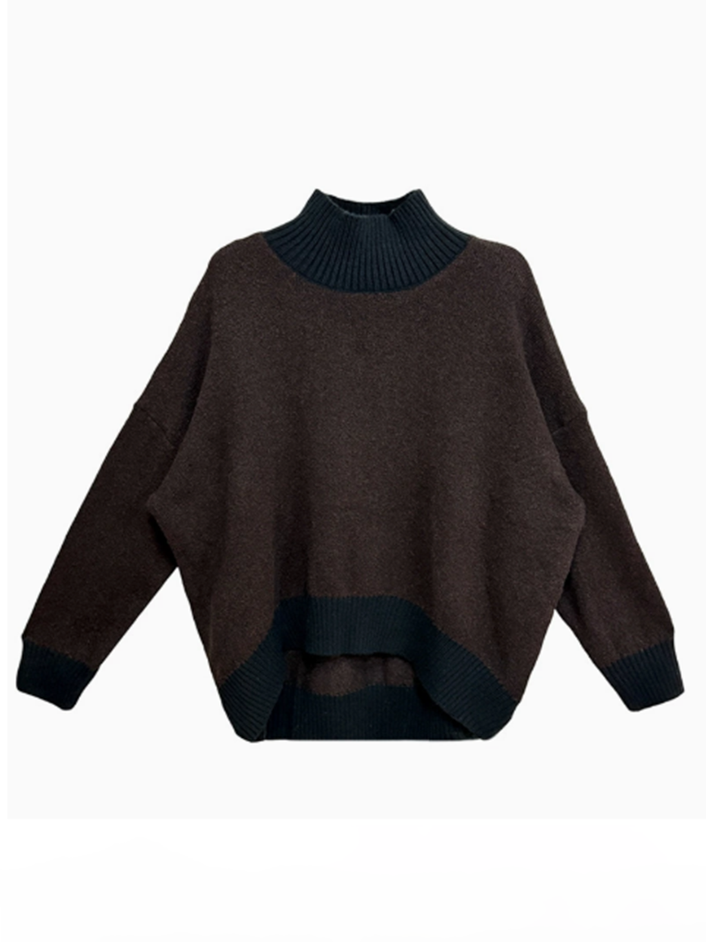 ダブルネックルーズトップス