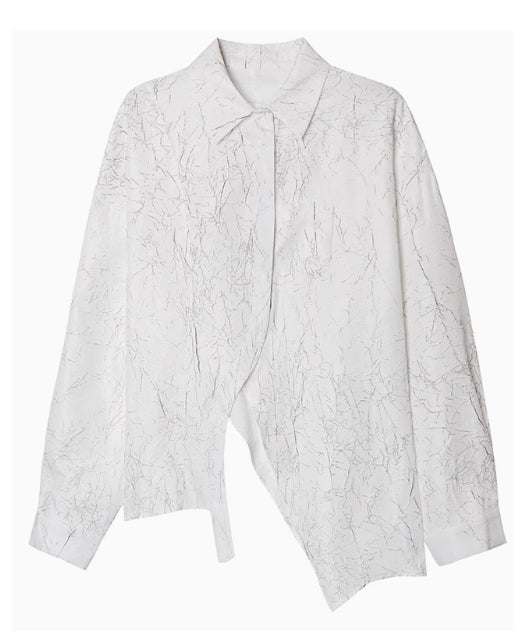 Wrinkle print blouse