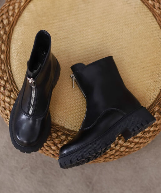Center zip boots