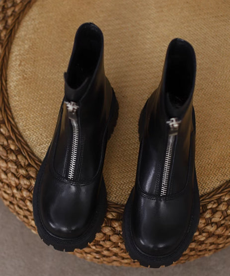 Center zip boots