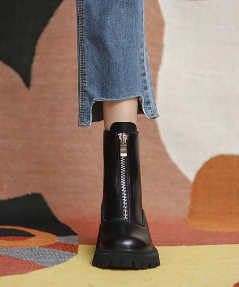 Center zip boots
