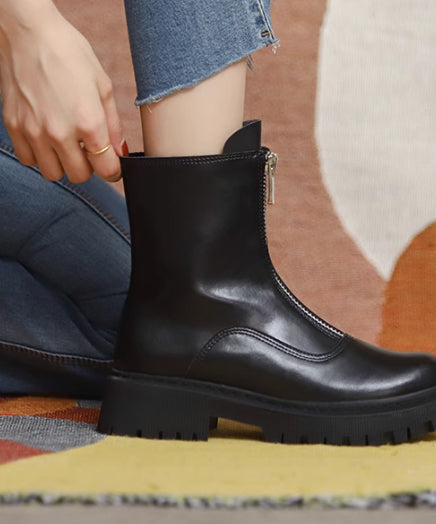 Center zip boots