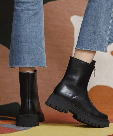 Center zip boots