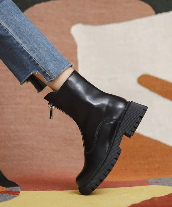 Center zip boots