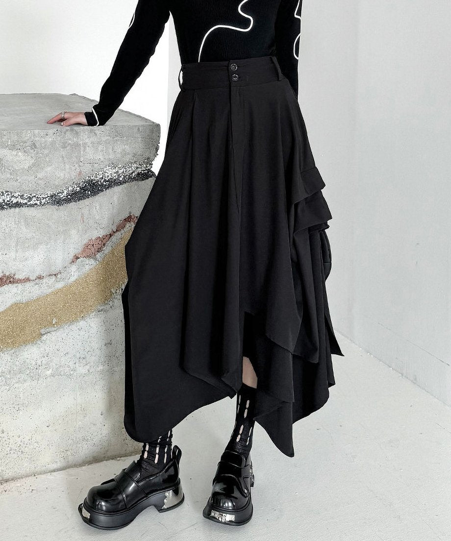 Tacking Flare Skirt