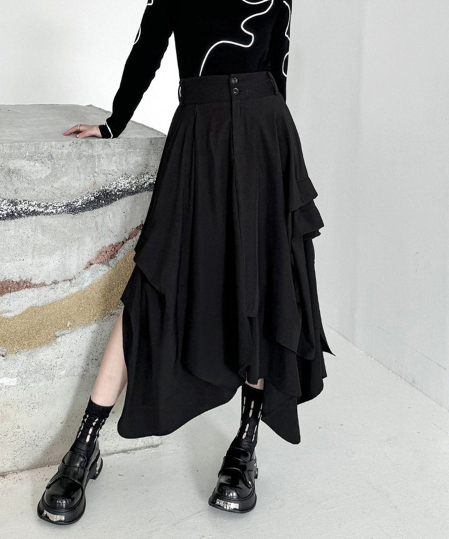 Tacking Flare Skirt