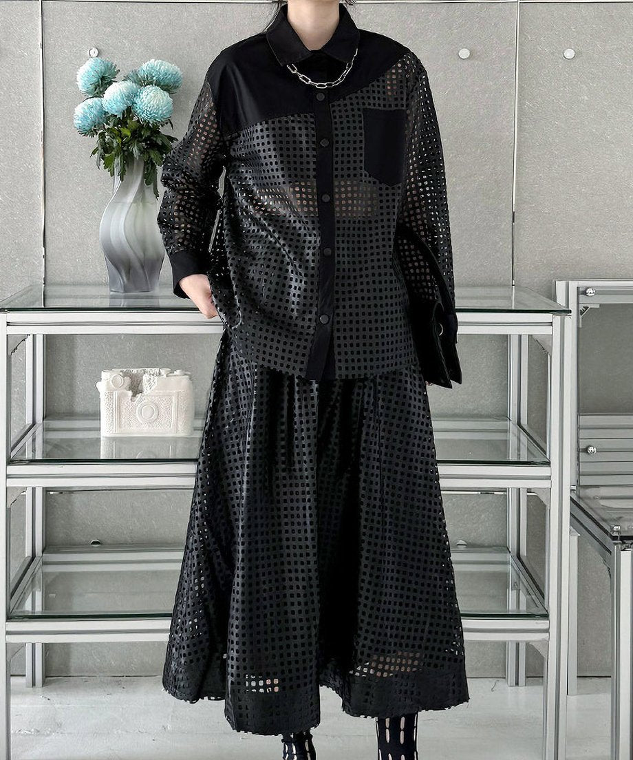 laser cut blouse